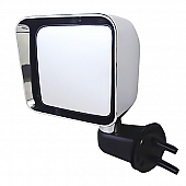 ProEFX Exterior Mirror Manual Rectangular Silver Cap Set Of 2 - EFXMRJPW07MC