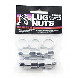 Gorilla Lug Nut 7/16x20 Chrome Plated Pack Of 4 - 73177SMB