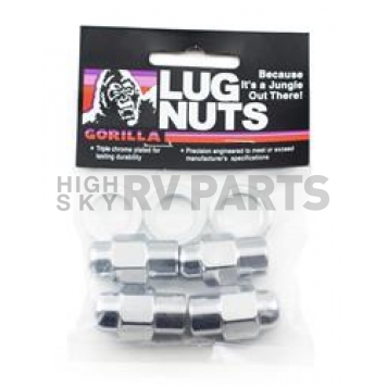 Gorilla Lug Nut 7/16x20 Chrome Plated Pack Of 4 - 73177SMB