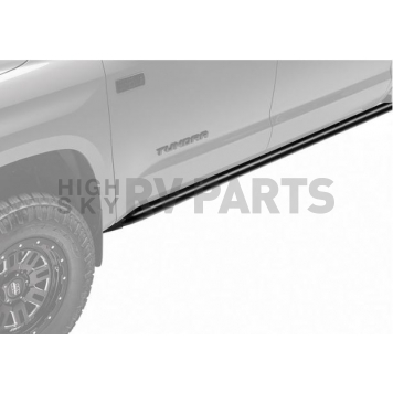 N-Fab Rocker Panel Guard - Black Round Tube Powder Coated Steel Single - J182RKR-2