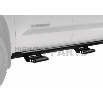 N-Fab Rocker Panel Guard - Black Round Tube Powder Coated Steel Single - J182RKRS2