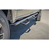 N-Fab Nerf Bar - Truck Wheel to Wheel Black Textured Powder Coated Steel Round - N1689CC-TX