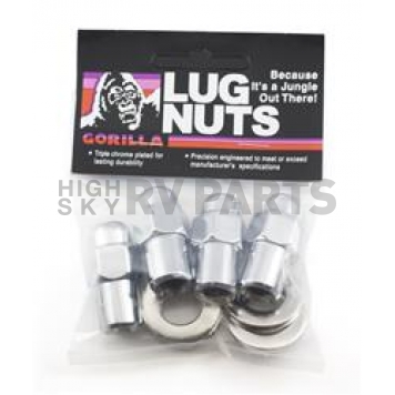 Gorilla Lug Nut 1/2x20 Chrome Plated Pack Of 4 - 73187CRB
