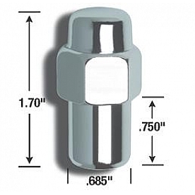 Gorilla Lug Nut 1/2x20 Chrome Plated Pack Of 4 - 73187KB