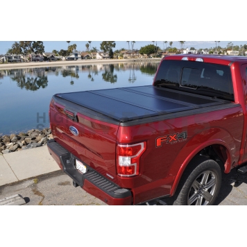 Leer Tonneau Cover Hard Folding Black Matte Textured Fiberglass Reinforced - 631105