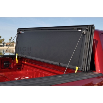 Leer Tonneau Cover Hard Folding Black Matte Textured Fiberglass Reinforced - 631115-4