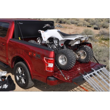 Leer Tonneau Cover Hard Folding Black Matte Textured Fiberglass Reinforced - 631130-5