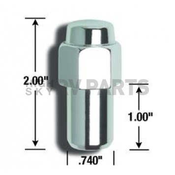 Gorilla Lug Nut 14x1.5 Chrome Plated Pack Of 4 - 75147B