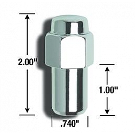 Gorilla Lug Nut 9/16x18 Chrome Plated Pack Of 4 - 75197B