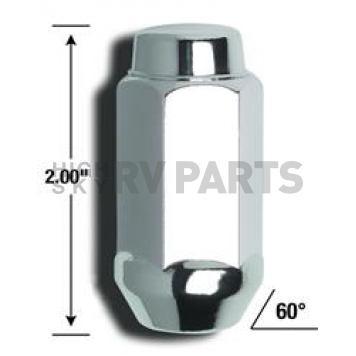 Gorilla Lug Nut 14x2.0 Chrome Plated Box Of 16 - 76108HT