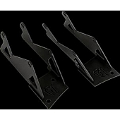 Rigid Lighting Windshield Hinge Light Bracket - Stainless Steel Black Set Of 2 - 40335