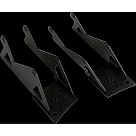 Rigid Lighting Windshield Hinge Light Bracket - Stainless Steel Black Set Of 2 - 40335