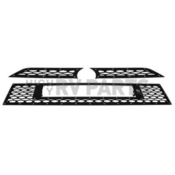 Rigid Lighting Grille Insert - Mesh Rectangular Black Powder Coated Stainless Steel - 40596