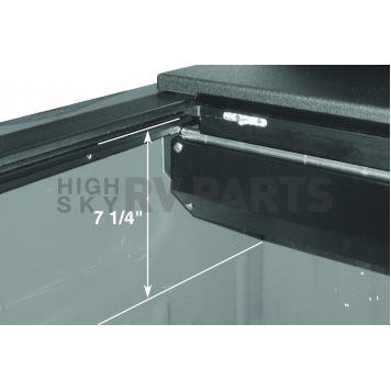 Roll-N-Lock Tonneau Cover Soft Manual Retractable Black Vinyl Adhered To Interlocking Aluminum Panels - LG112M-2