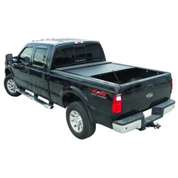 Roll-N-Lock Tonneau Cover Soft Manual Retractable Black Vinyl Adhered To Interlocking Aluminum Panels - LG119M
