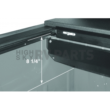 Roll-N-Lock Tonneau Cover Soft Manual Retractable Black Vinyl Adhered To Interlocking Aluminum Panels - LG119M-2
