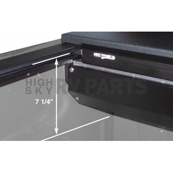 Roll-N-Lock Tonneau Cover Soft Manual Retractable Black Vinyl Adhered To Interlocking Aluminum Panels - LG122M-2
