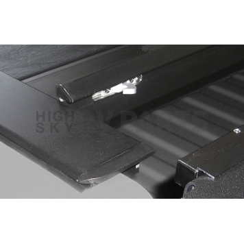 Roll-N-Lock Tonneau Cover Soft Manual Retractable Black Vinyl Adhered To Interlocking Aluminum Panels - LG122M-4