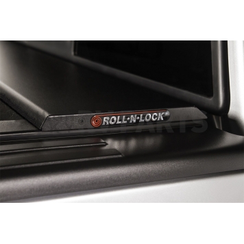 Roll-N-Lock Tonneau Cover Soft Manual Retractable Black Vinyl Adhered To Interlocking Aluminum Panels - LG122M-5