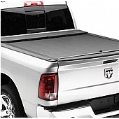 Roll-N-Lock Tonneau Cover Soft Manual Retractable Black Vinyl Adhered To Interlocking Aluminum Panels - LG152M