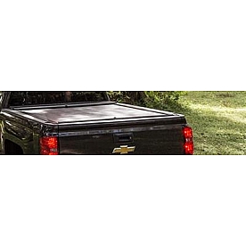 Roll-N-Lock Tonneau Cover Soft Manual Retractable Black Vinyl Adhered To Interlocking Aluminum Panels - LG151M