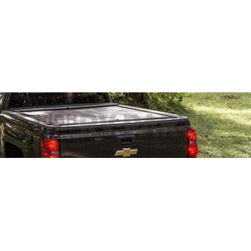 Roll-N-Lock Tonneau Cover Soft Manual Retractable Black Vinyl Adhered To Interlocking Aluminum Panels - LG151M