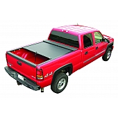 Roll-N-Lock Tonneau Cover Soft Manual Retractable Black Vinyl Adhered To Interlocking Aluminum Panels - LG206M