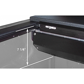 Roll-N-Lock Tonneau Cover Soft Manual Retractable Black Vinyl Adhered To Interlocking Aluminum Panels - LG220M