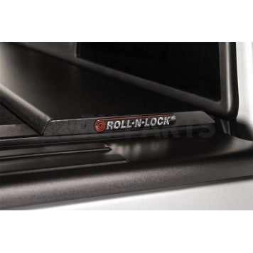 Roll-N-Lock Tonneau Cover Soft Manual Retractable Black Vinyl Adhered To Interlocking Aluminum Panels - LG220M-1