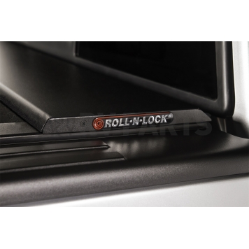Roll-N-Lock Tonneau Cover Soft Manual Retractable Black Vinyl Adhered To Interlocking Aluminum Panels - LG221M-1