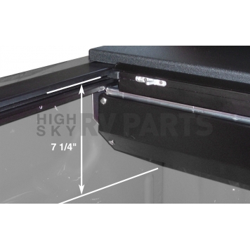 Roll-N-Lock Tonneau Cover Soft Manual Retractable Black Vinyl Adhered To Interlocking Aluminum Panels - LG222M