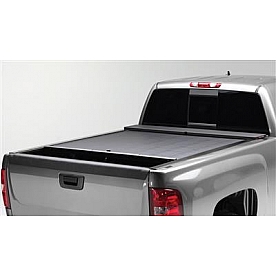 Roll-N-Lock Tonneau Cover Hard Manual Retractable Black Vinyl Adhered To Interlocking Aluminum Panels - LG226M