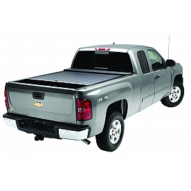 Roll-N-Lock Tonneau Cover Soft Manual Retractable Black Vinyl Adhered To Interlocking Aluminum Panels - LG271M