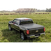 Roll-N-Lock Tonneau Cover Soft Manual Retractable Black Vinyl Adhered To Interlocking Aluminum Panels - LG404M