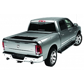 Roll-N-Lock Tonneau Cover Soft Manual Retractable Black Vinyl Adhered To Interlocking Aluminum Panels - LG446M