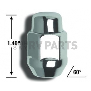 Gorilla Lug Nut 12x1.5 Chrome Plated Pack Of 100 - 91138