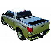Roll-N-Lock Tonneau Cover Soft Manual Retractable Black Vinyl Adhered To Interlocking Aluminum Panels - LG571M
