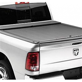 Roll-N-Lock Tonneau Cover Soft Manual Retractable Black Vinyl Adhered To Interlocking Aluminum Panels - LG721M