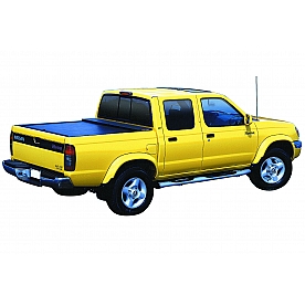 Roll-N-Lock Tonneau Cover Soft Manual Retractable Black Vinyl Adhered To Interlocking Aluminum Panels - LG807M