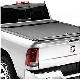 Roll-N-Lock Tonneau Cover Soft Manual Retractable Black Vinyl Adhered To Interlocking Aluminum Panels - LG880M