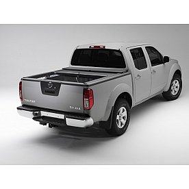 Roll-N-Lock Tonneau Cover Soft Manual Retractable Black Vinyl Adhered To Interlocking Aluminum Panels - LG881M