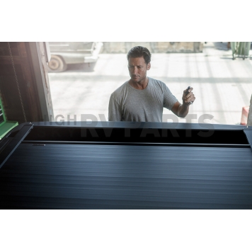Roll-N-Lock Tonneau Cover Hard Power Retractable Black Powder Coated Aluminum - RC401E-2