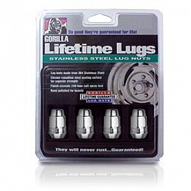 Gorilla Lug Nut 14x1.5 Chrome Plated Pack Of 4 - 91147SS
