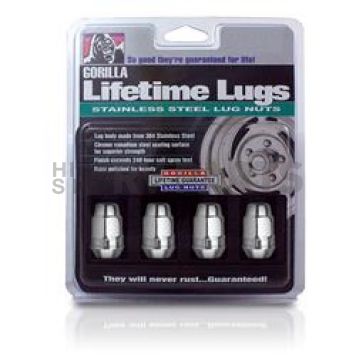 Gorilla Lug Nut 14x1.5 Chrome Plated Pack Of 4 - 91147SS