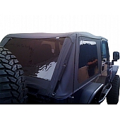Rampage Soft Top - Black Diamond Fastback Top Sailcloth Fabric - 109535