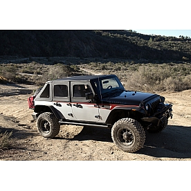 Rampage Soft Top - Black Diamond Fastback Top Sailcloth Fabric - 139835