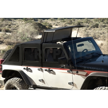 Rampage Soft Top - Black Diamond Fastback Top Sailcloth Fabric - 139835-1