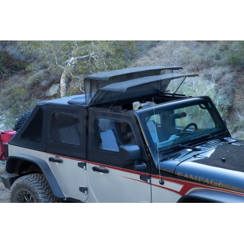 Rampage Soft Top - Black Diamond Fastback Top Sailcloth Fabric - 139835-2