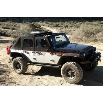Rampage Soft Top - Black Diamond Fastback Top Sailcloth Fabric - 139835-3