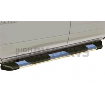 Rampage Running Board Powder Coated Black Stainless Steel - 14190